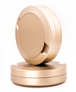 Snusdosor i aluminium i guld färg som kan graveras med personlig design