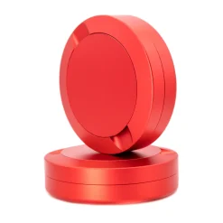Röd snusdosa i aluminium som kan graveras med personlig design