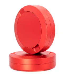 Röd snusdosa i aluminium som kan graveras med personlig design