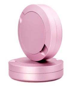 Rosa snusdosor i aluminium som kan designas själv för gravyr på lock och baksida undersida