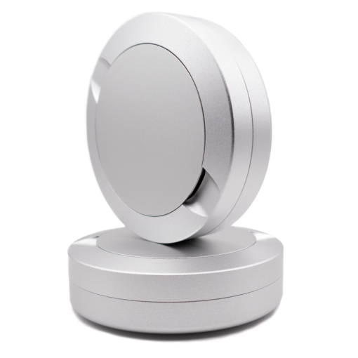 Snusdosor i aluminium i silver färg som kan graveras med personlig design