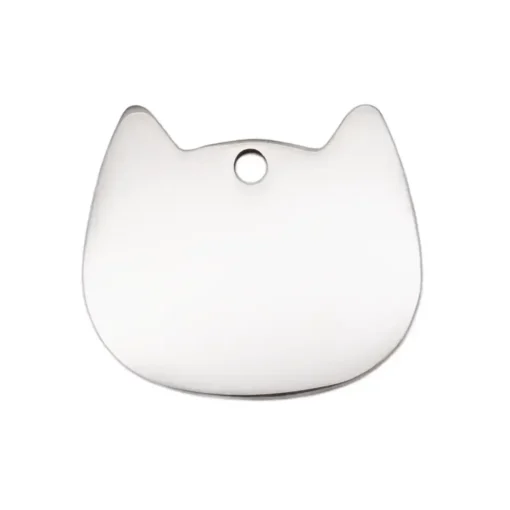 Halsband hänge för katt i silver rostfritt stål med gravyr