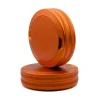 Snusdosa i orange aluminium som kan graveras med egen personlig design
