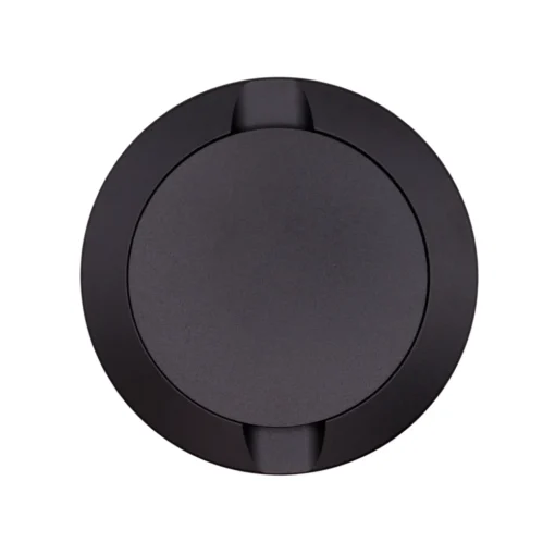 Svart snusdosa i aluminium som kan graveras med personlig design på locket