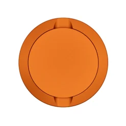 Orange snusdosa i aluminium som matchar iphone 17 pro och kan graveras med egen design